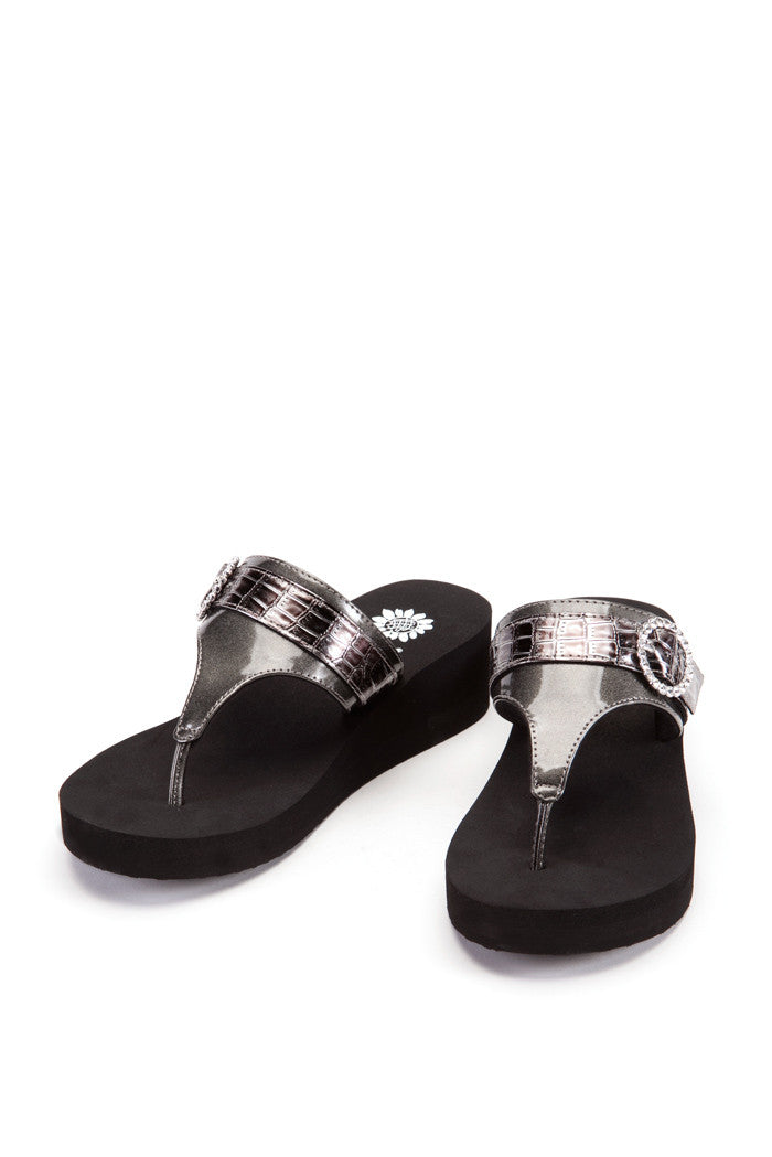 Yoselin Flip-Flop in Pewter