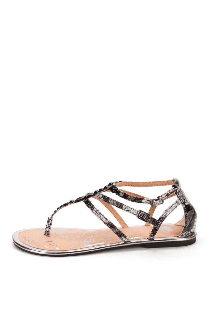 Endora Sandal in Black & White