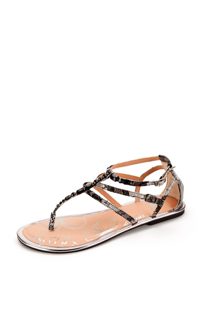 Endora Sandal in Black & White