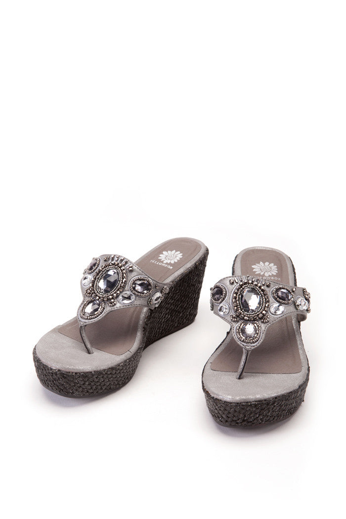 Felisha Wedge in Pewter