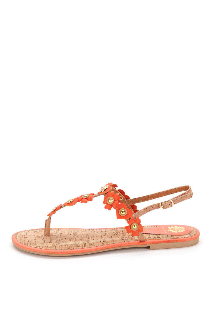 Honeysuckle Sandal in Coral