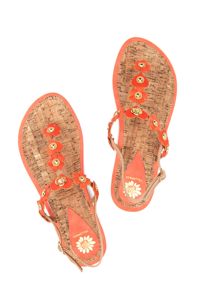 Honeysuckle Sandal in Coral