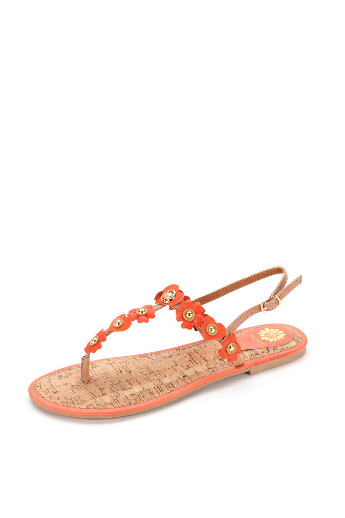 Honeysuckle Sandal in Coral