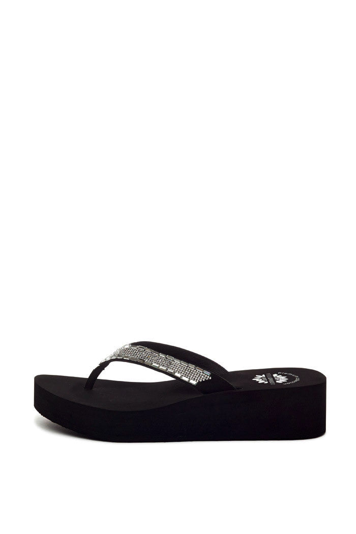 Hadassa Flip-Flop in Black Clear