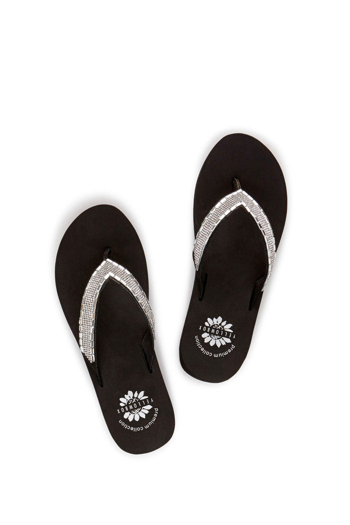 Hadassa Flip-Flop in Black Clear