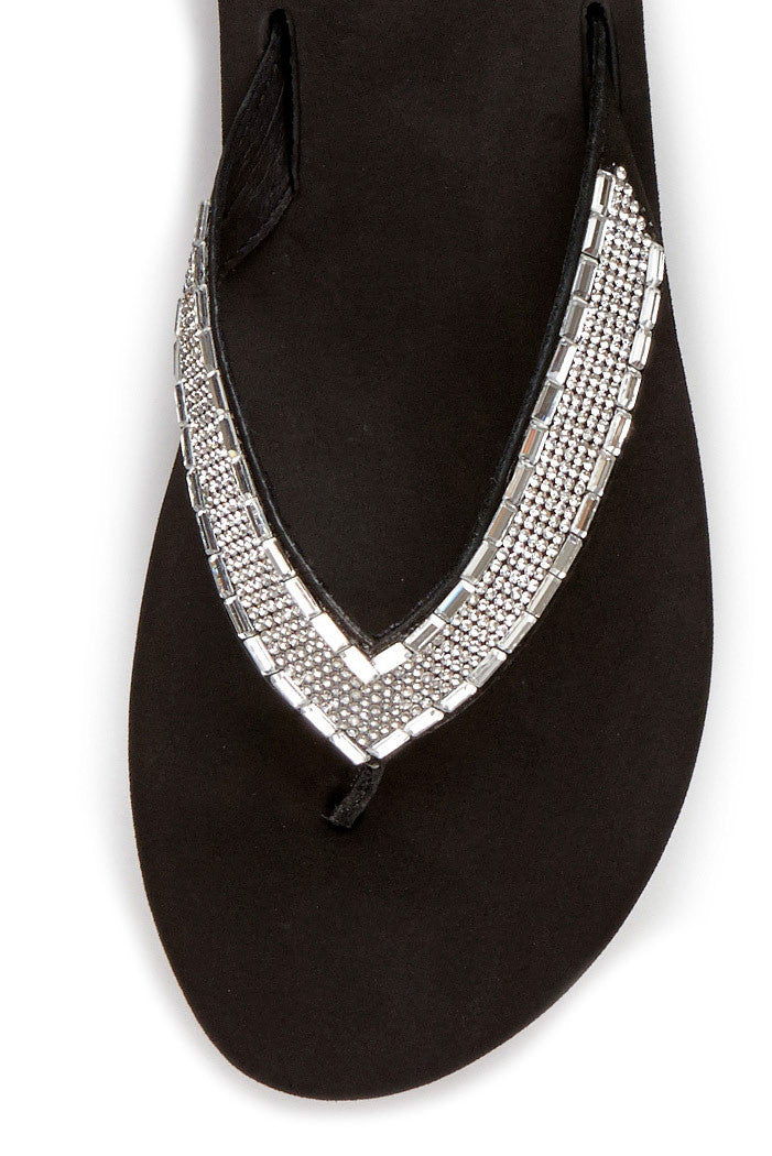 Hadassa Flip-Flop in Black Clear