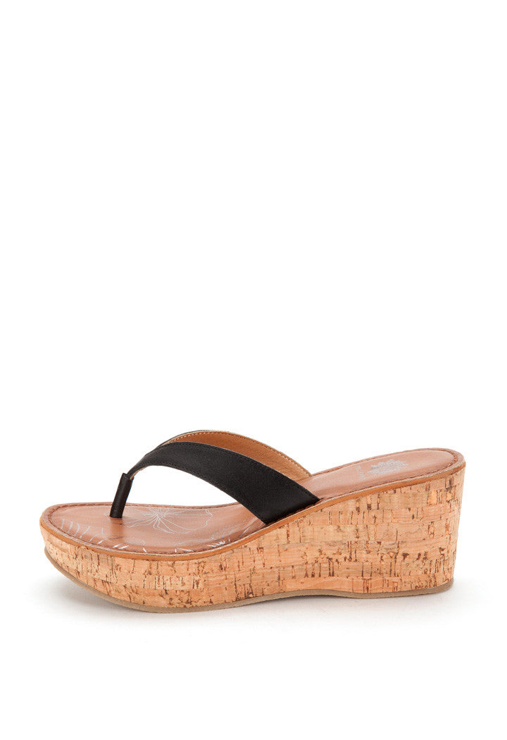 Idra Wedge Sandal in Black