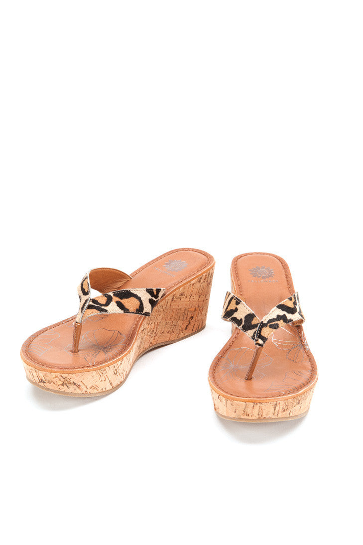 Idra Wedge Sandal in Cheetah