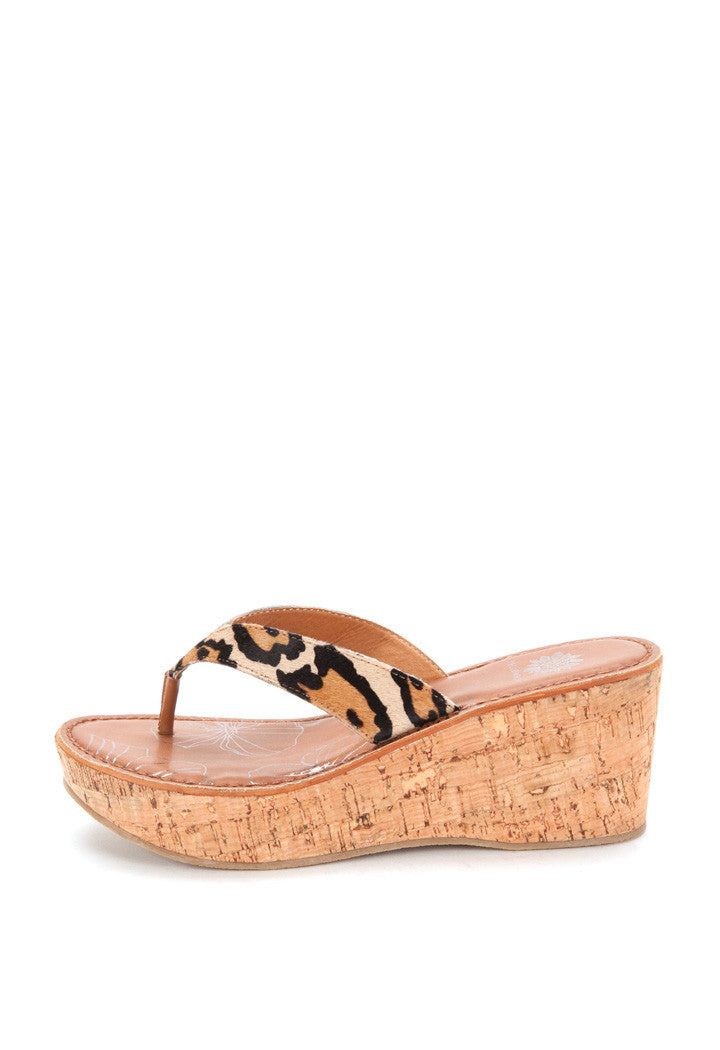 Idra Wedge Sandal in Cheetah