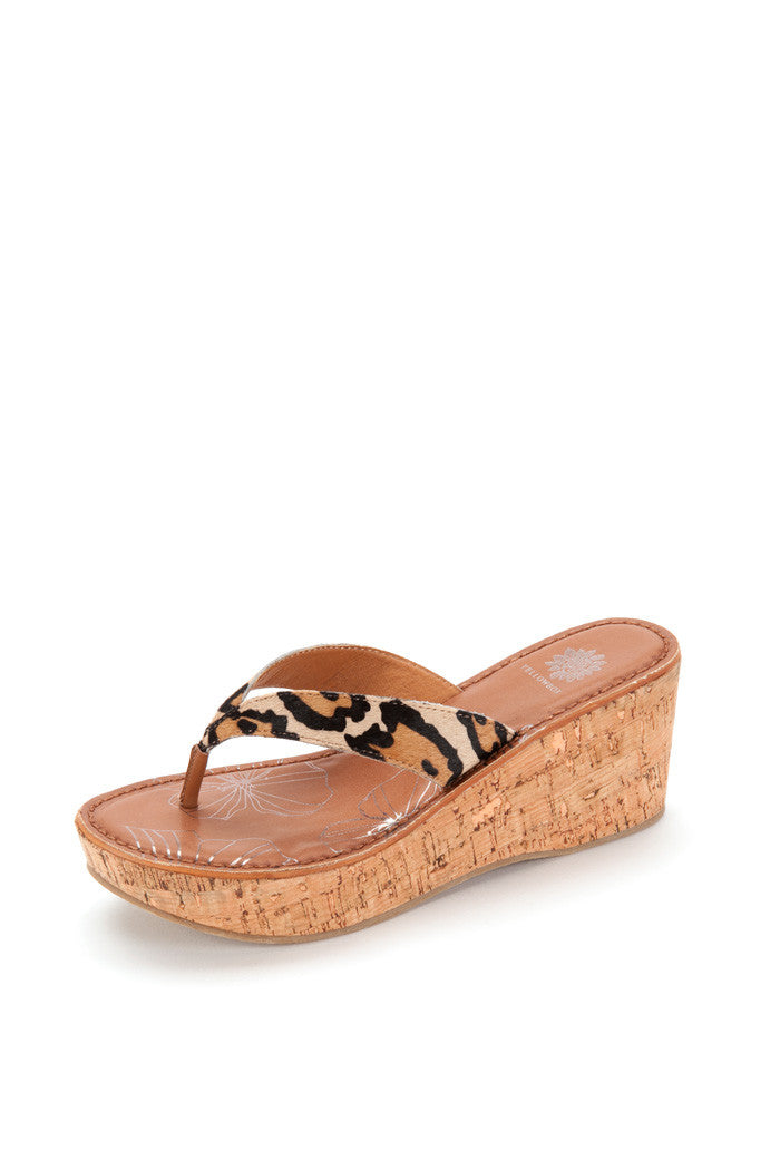 Idra Wedge Sandal in Cheetah