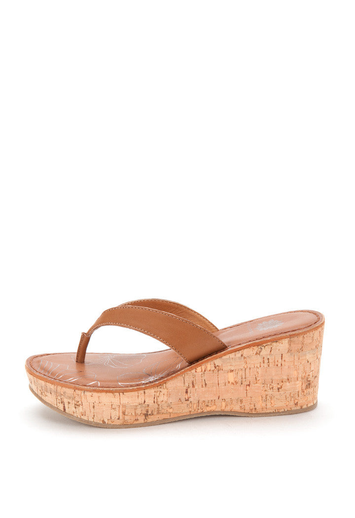 Idra Wedge Sandal in Tan