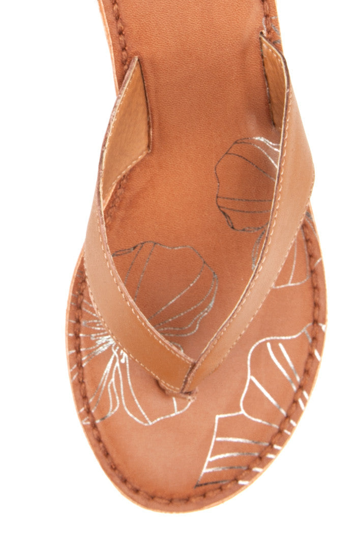 Idra Wedge Sandal in Tan