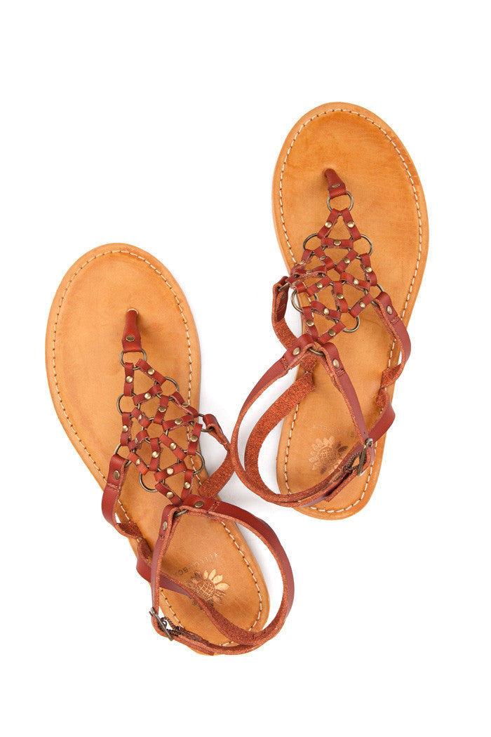 Jeriel Sandal in Cognac