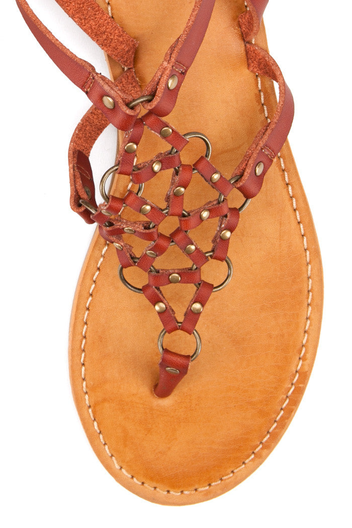 Jeriel Sandal in Cognac