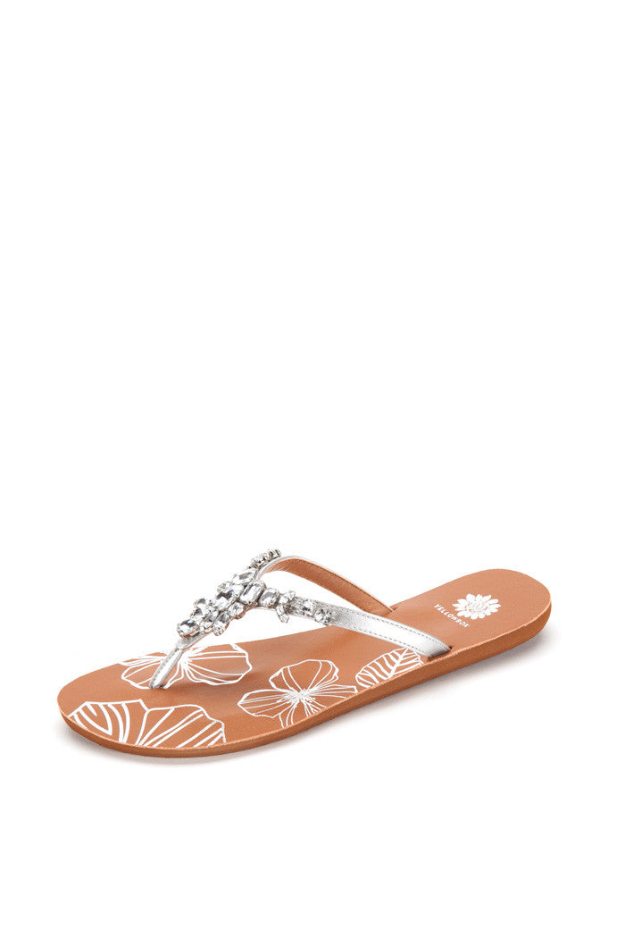 Kissed Thong Sandal in Silver