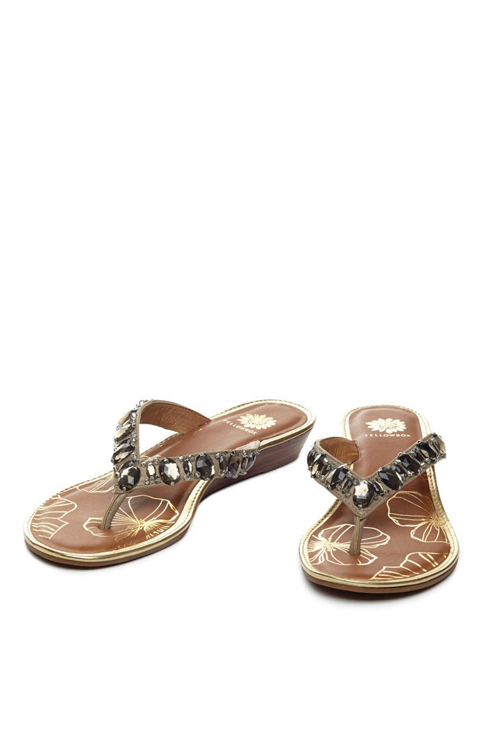 Klaudia Thong Sandal in Gold