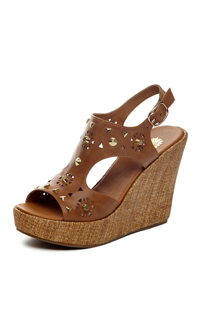 Maribel Wedge in Tan