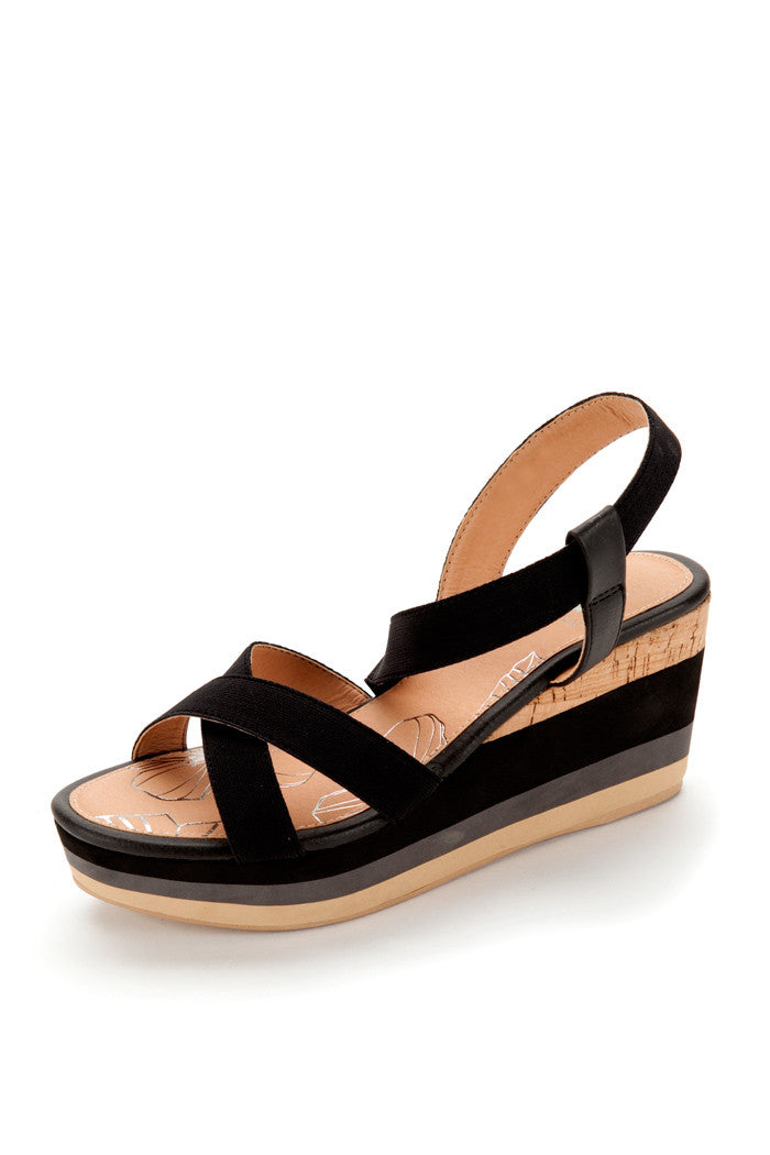 Mimosa Wedge in Black