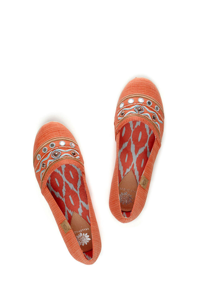 Kendra Flat in Orange Multi