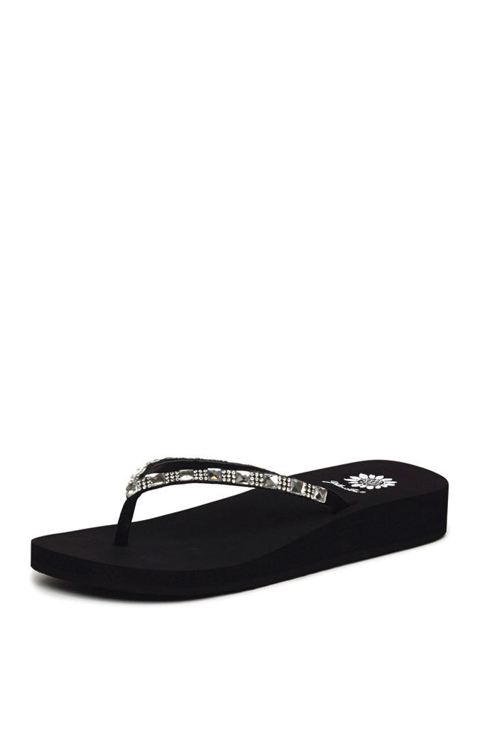 Jewel Flip Flop in Black