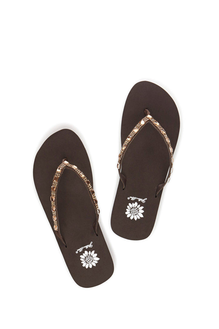 Jewel Flip-Flop in Brown