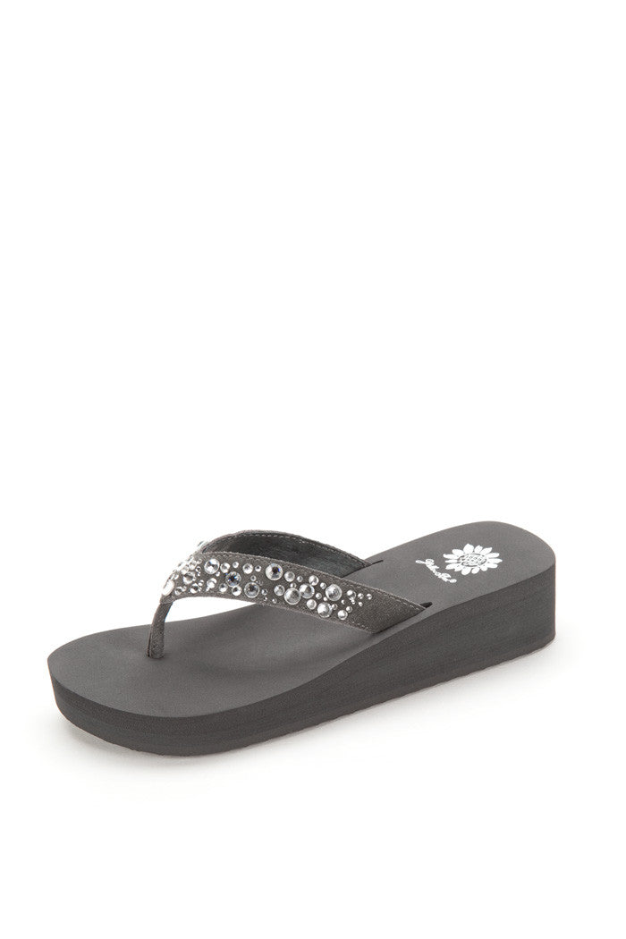 Elvina Flip-Flop in Charcoal