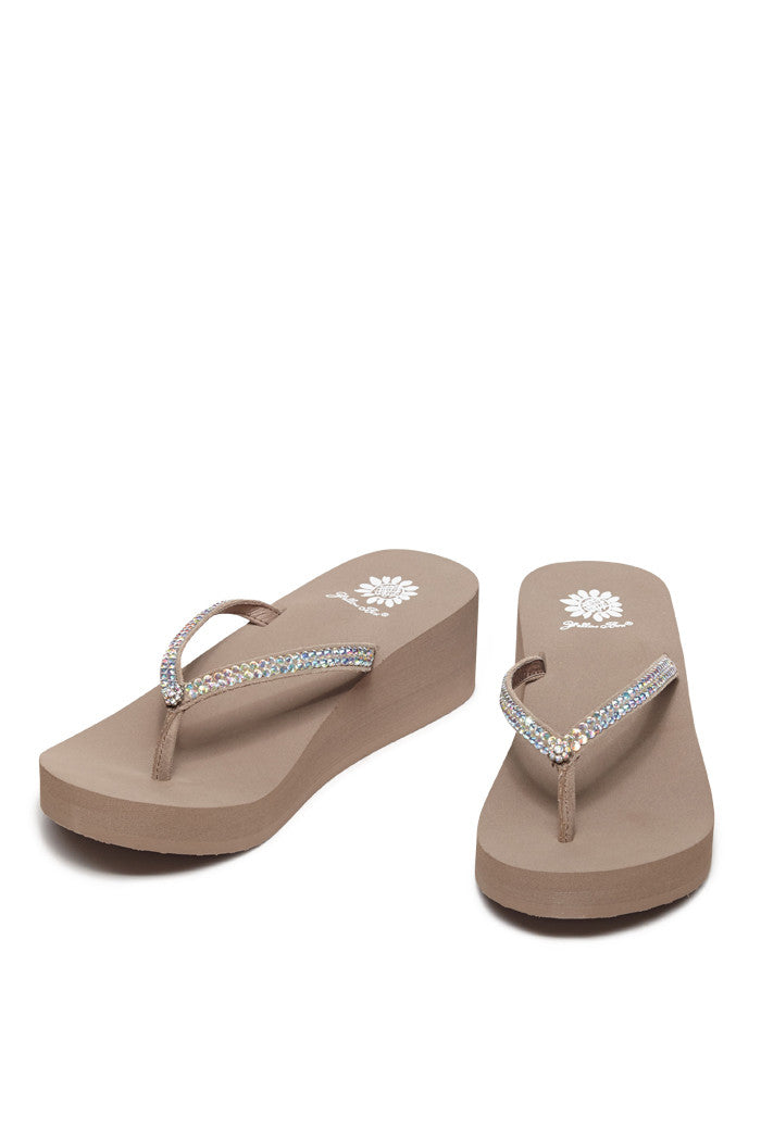 Custard Flip-Flop in Rich Taupe