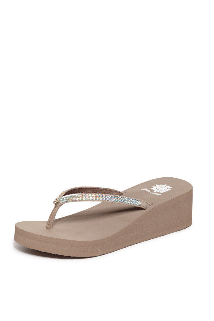Custard Flip-Flop in Rich Taupe