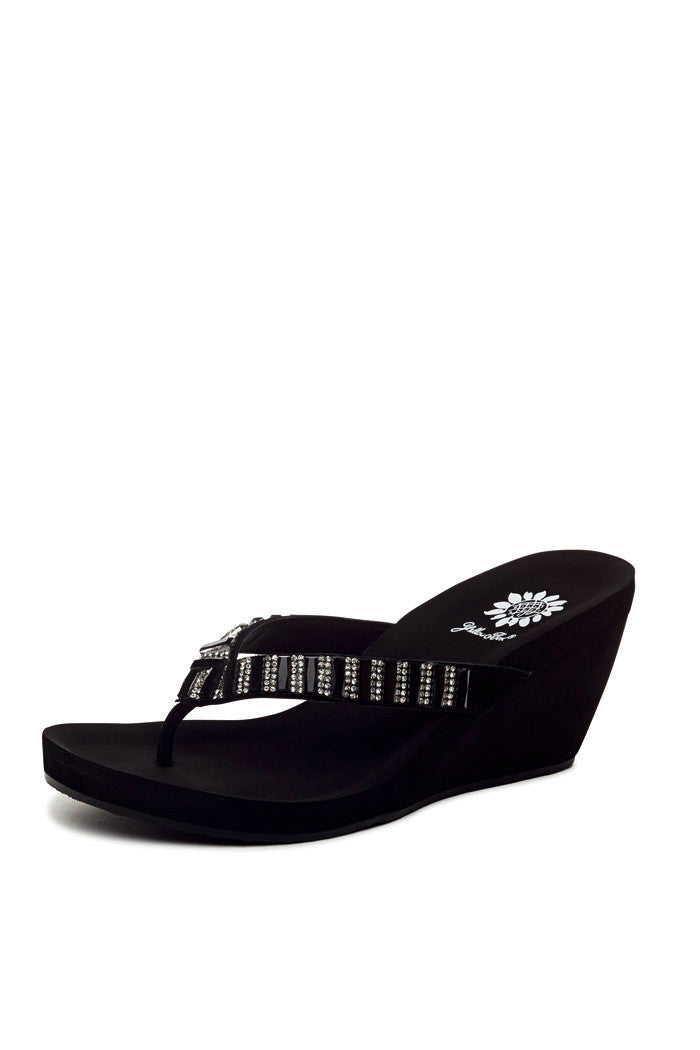 Shawnee Wedge Flip-Flop in Black