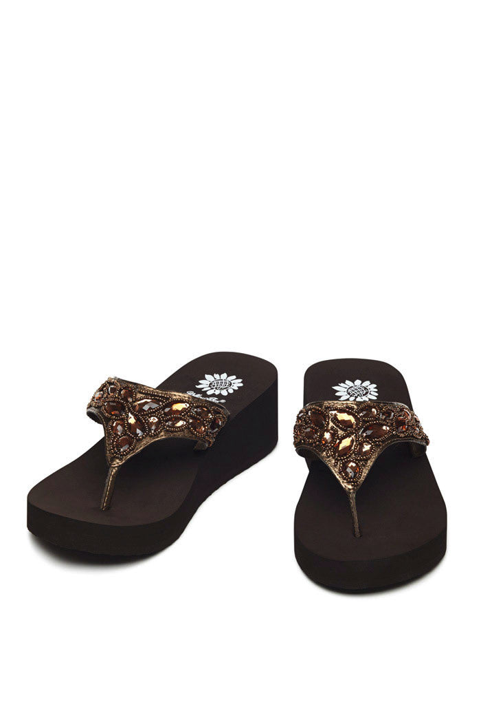 Yarna Flip-Flop in Bronze