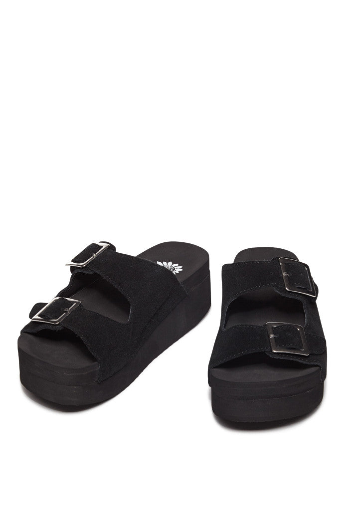 Birk Platform Sandal in Black