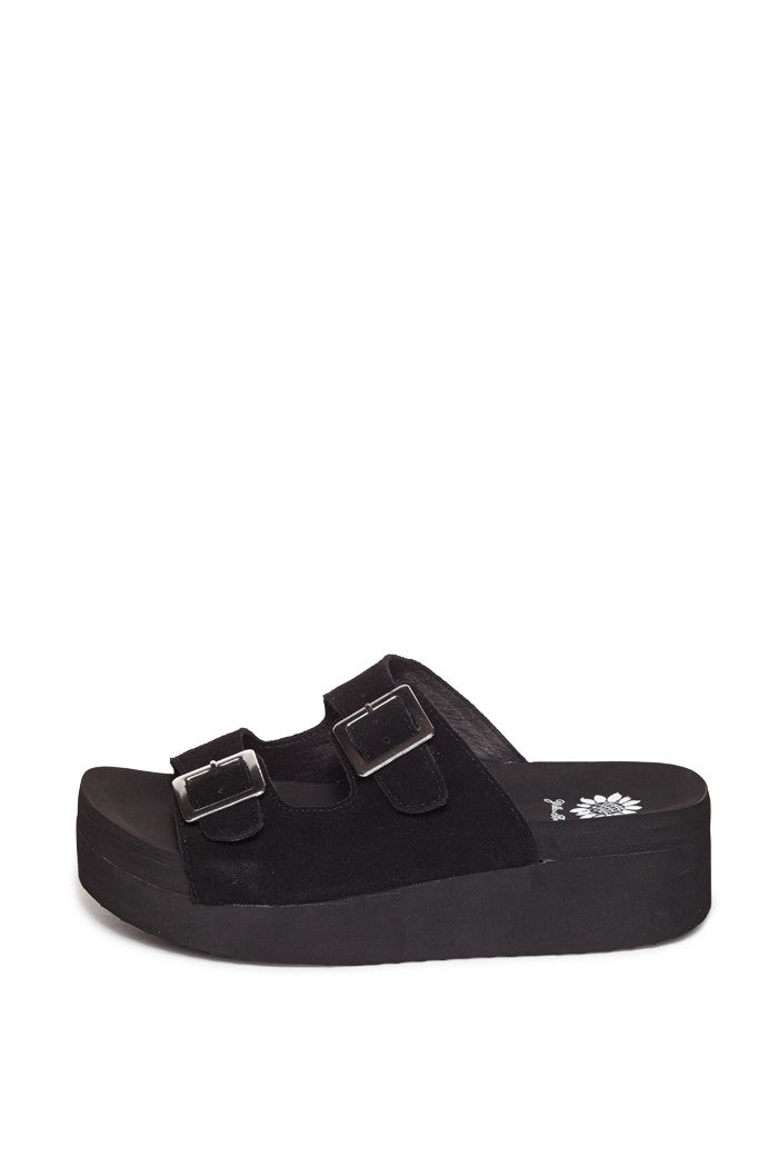 Birk Platform Sandal in Black