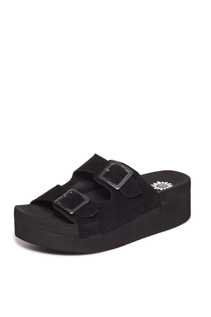 Birk Platform Sandal in Black