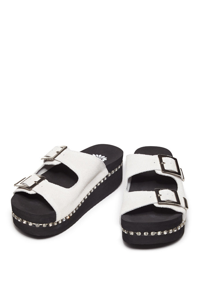 Khloe Platform Sandal in White