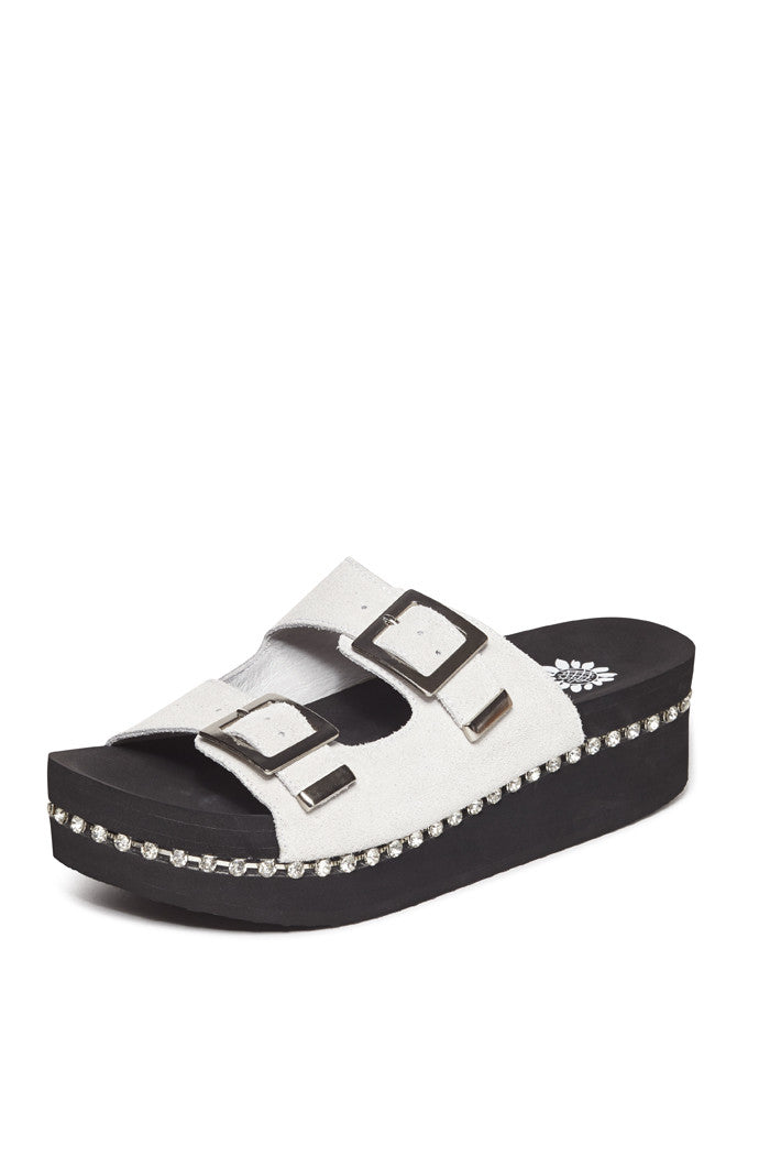 Khloe Platform Sandal in White