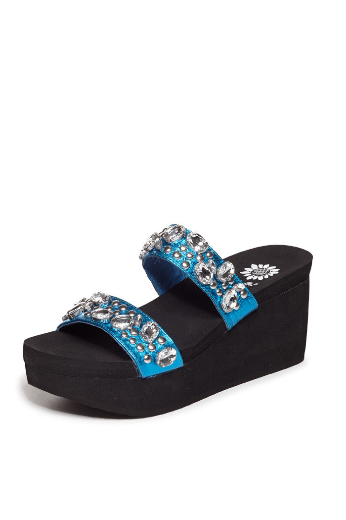 Maxine Platform Sandal in Blue