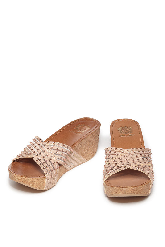 Sophia Wedge in Blush