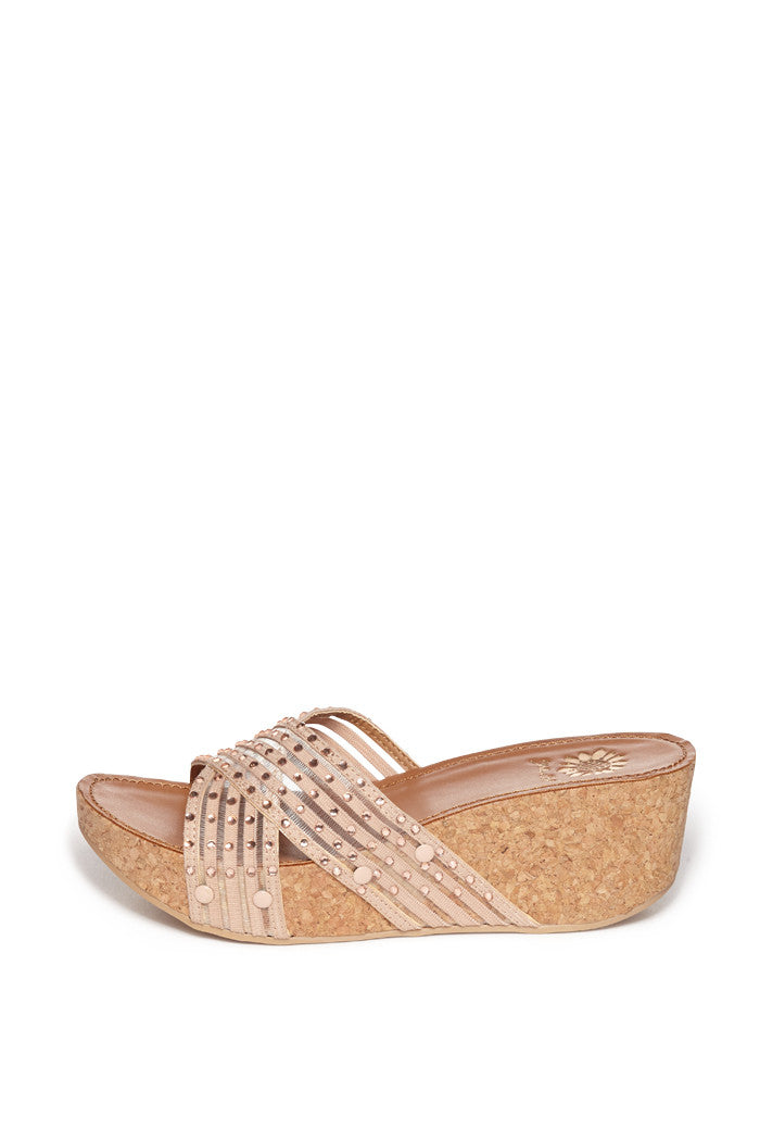 Sophia Wedge in Blush