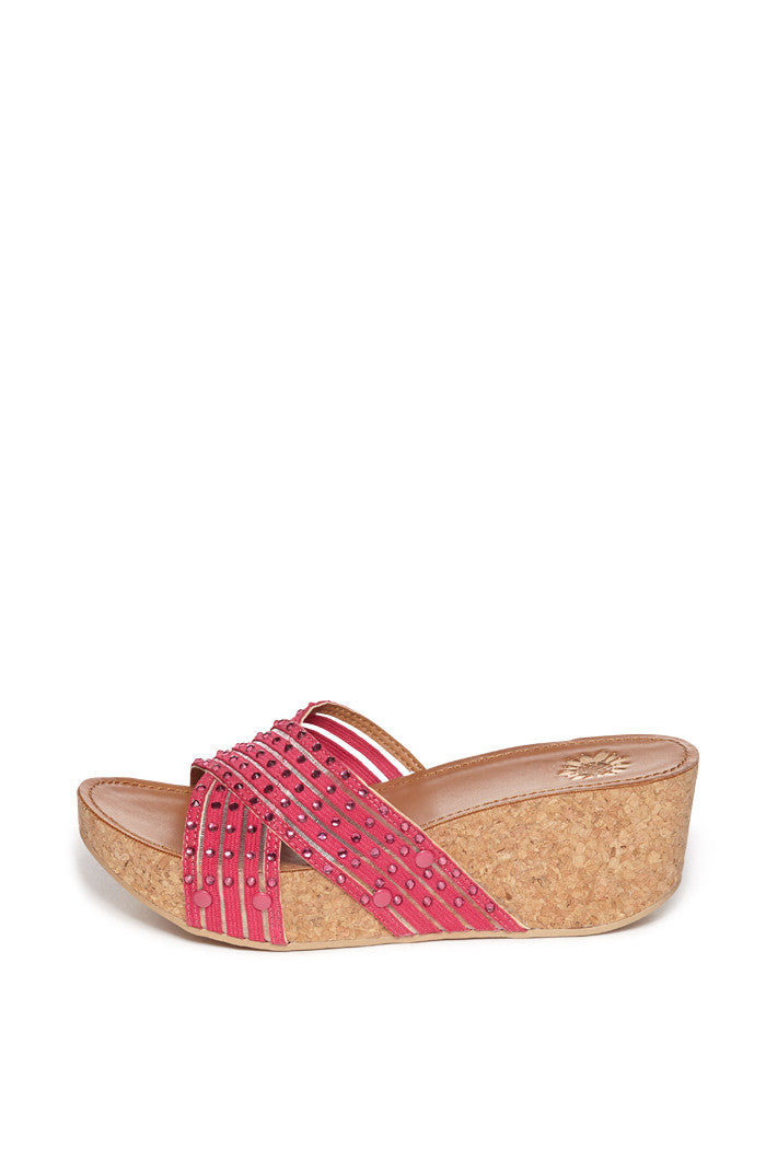 Sophia Wedge in Fuchsia