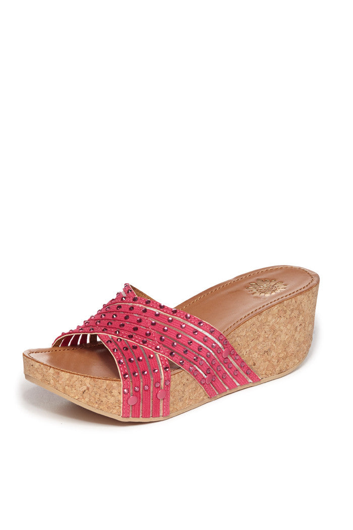 Sophia Wedge in Fuchsia