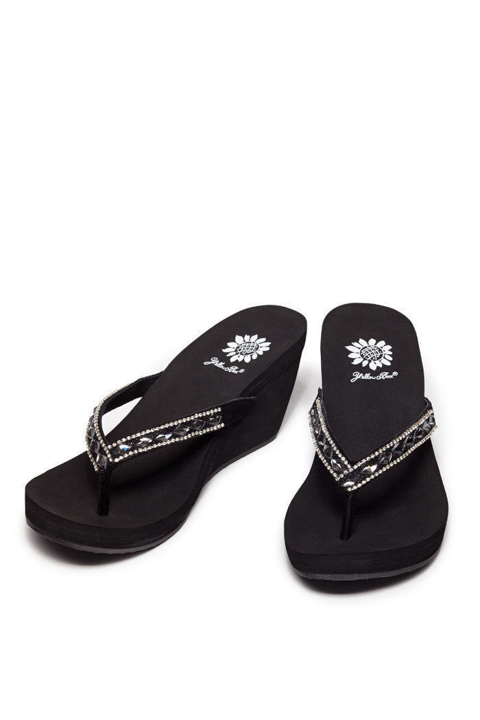 Tanami Wedge Flip-Flop in Black