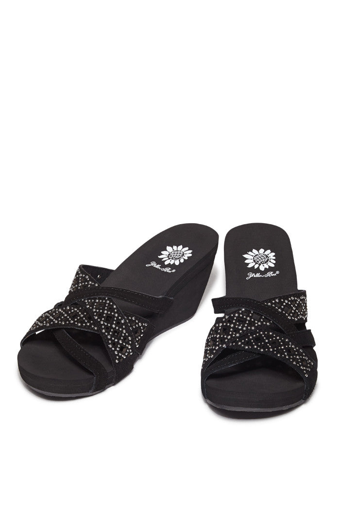 Tara Wedge Flip-Flop in Black