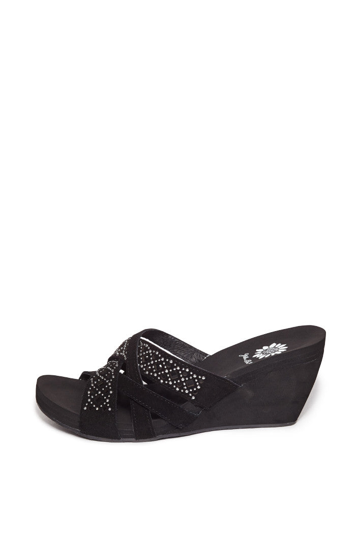 Tara Wedge Flip-Flop in Black