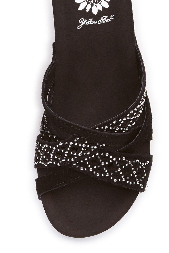 Tara Wedge Flip-Flop in Black