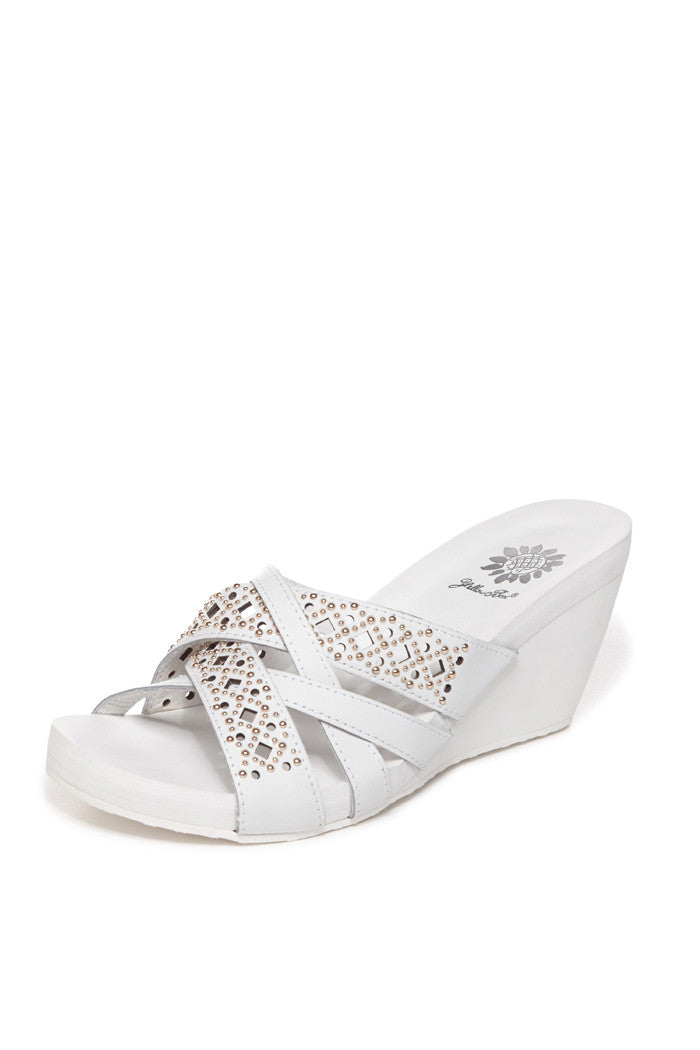 Tara Wedge Flip-Flop in White