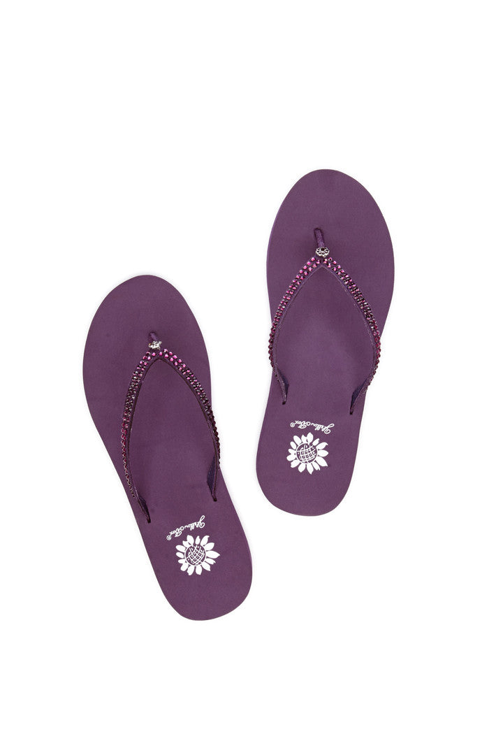 Custard Flip-Flop in Aubergine