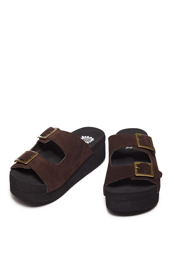 Birk Platform Sandal in Brown