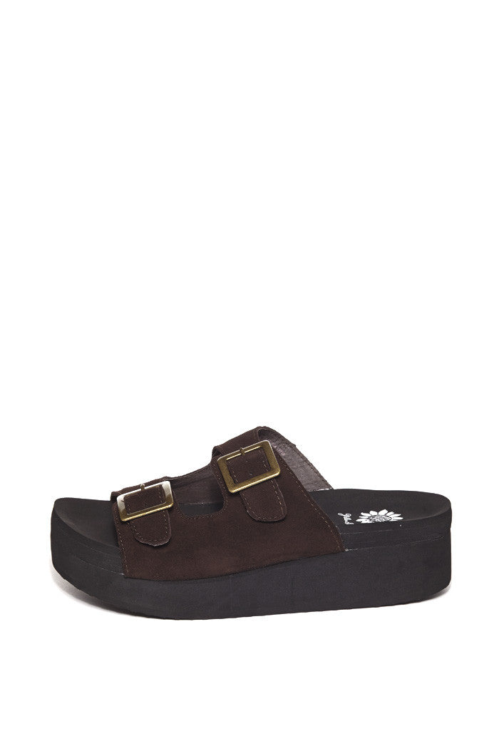 Birk Platform Sandal in Brown