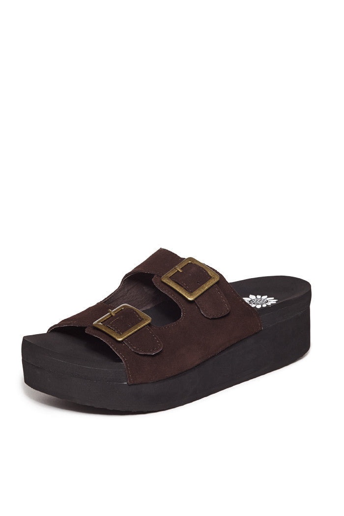 Birk Platform Sandal in Brown