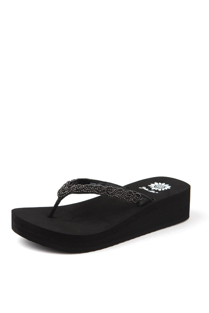 Bodice Flip-Flop in Black